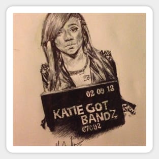 Katie Got Bandz Portrait Sticker